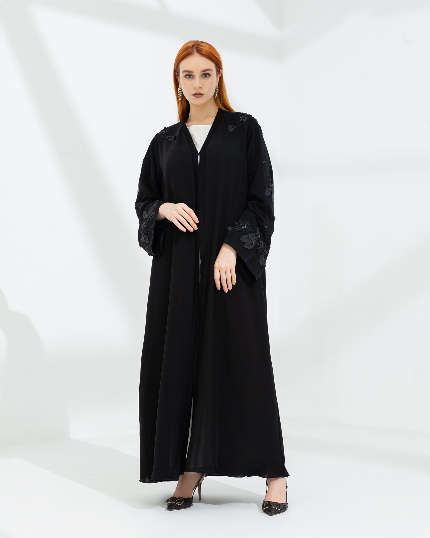 Abaya with Work on Sleeves