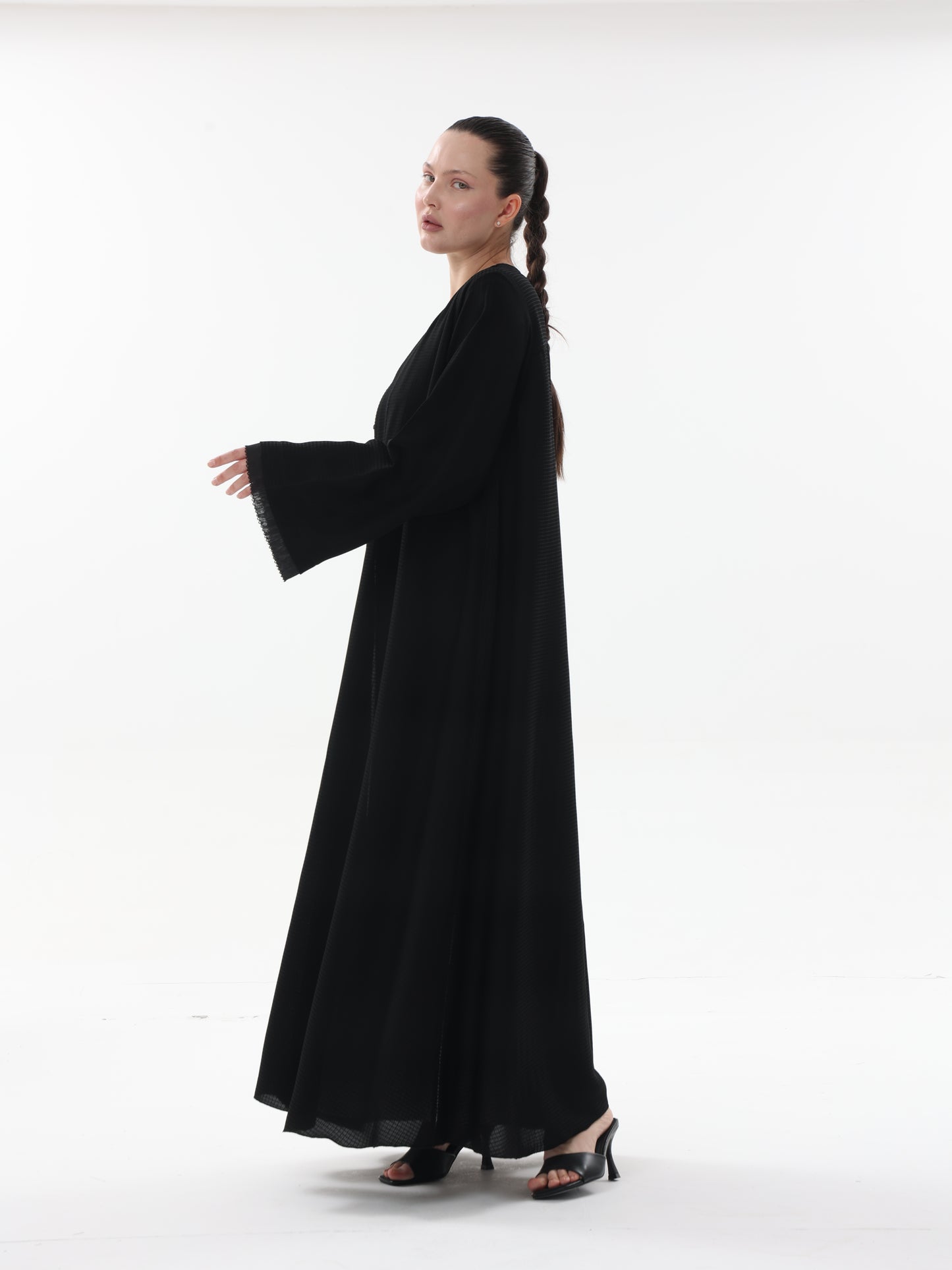 Abaya with Lace & Embroidery