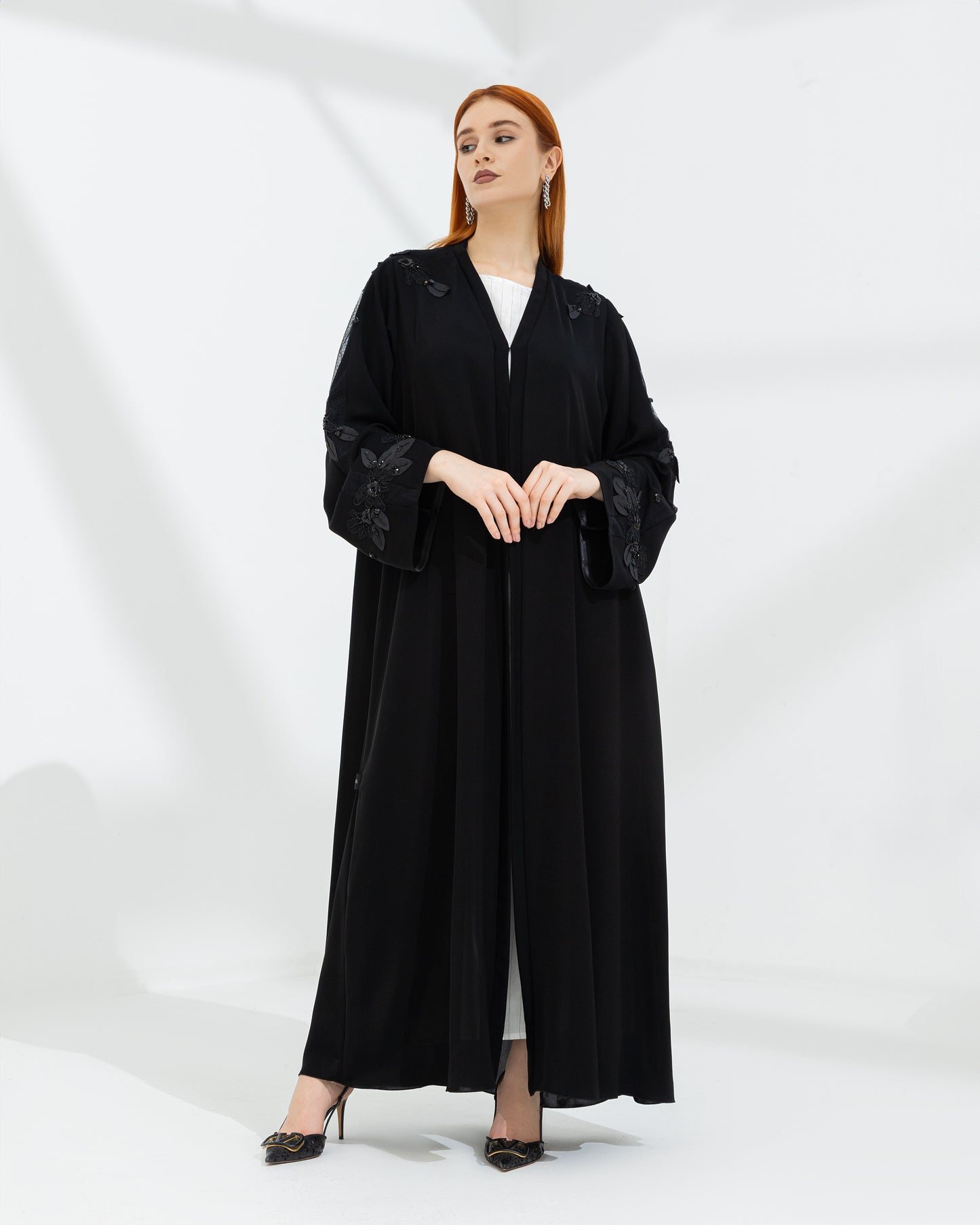 Abaya with Work on Sleeves