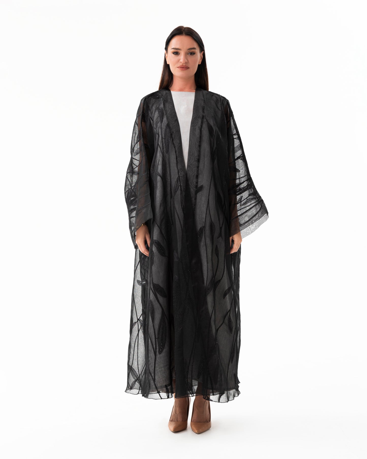 Occasions Abaya made of embroidered fabric