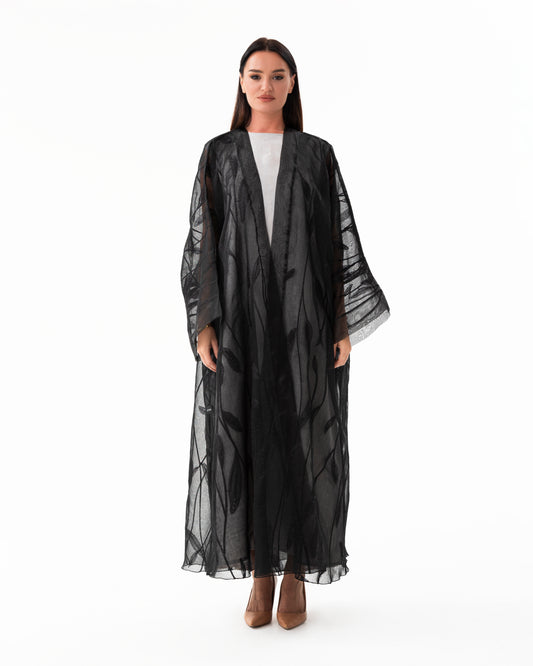 Occasions Abaya made of embroidered fabric