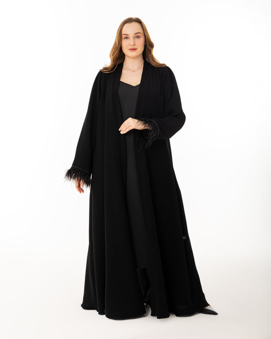 Feather Design Abaya