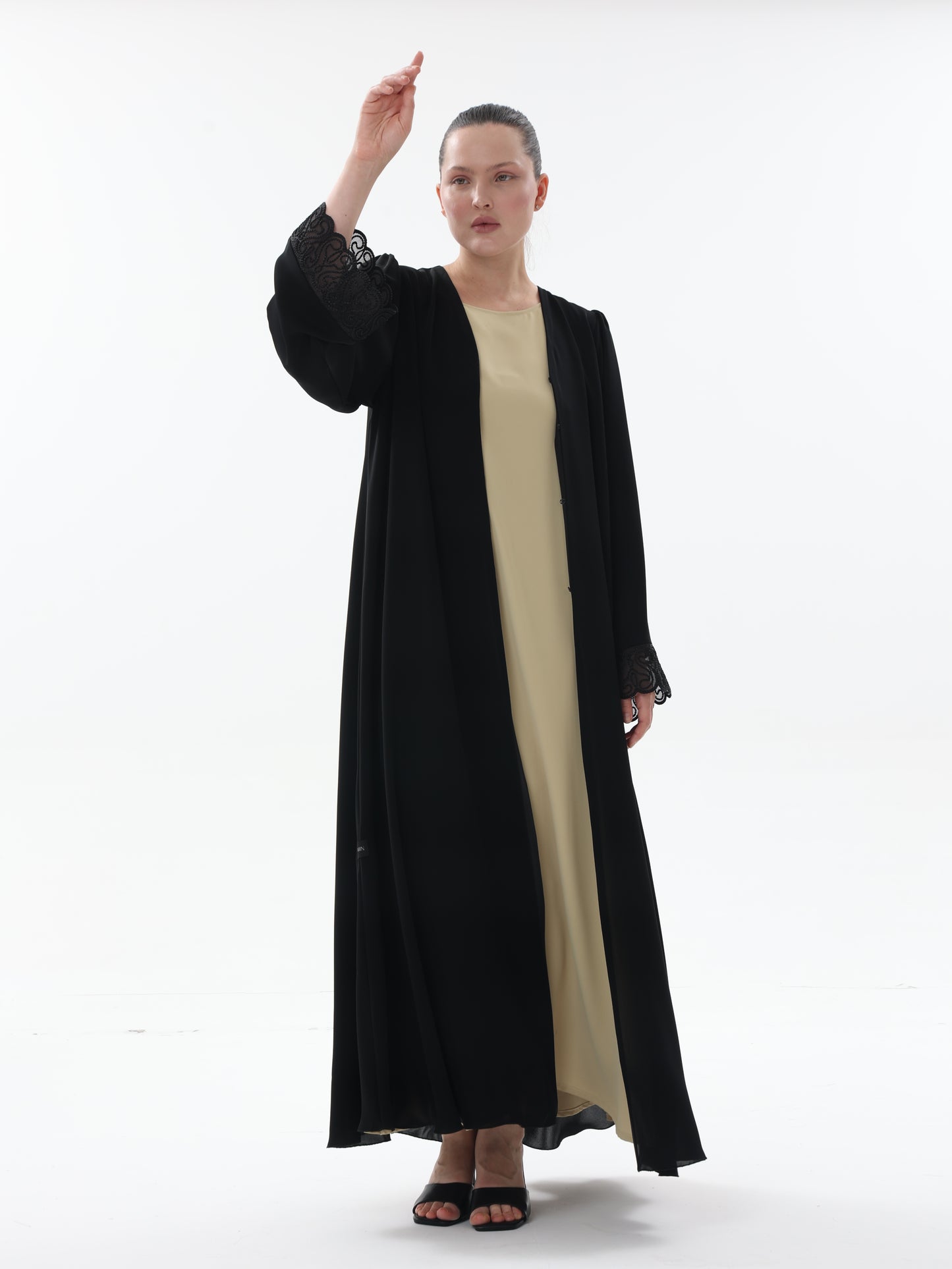 Abaya with Work on Sleeves