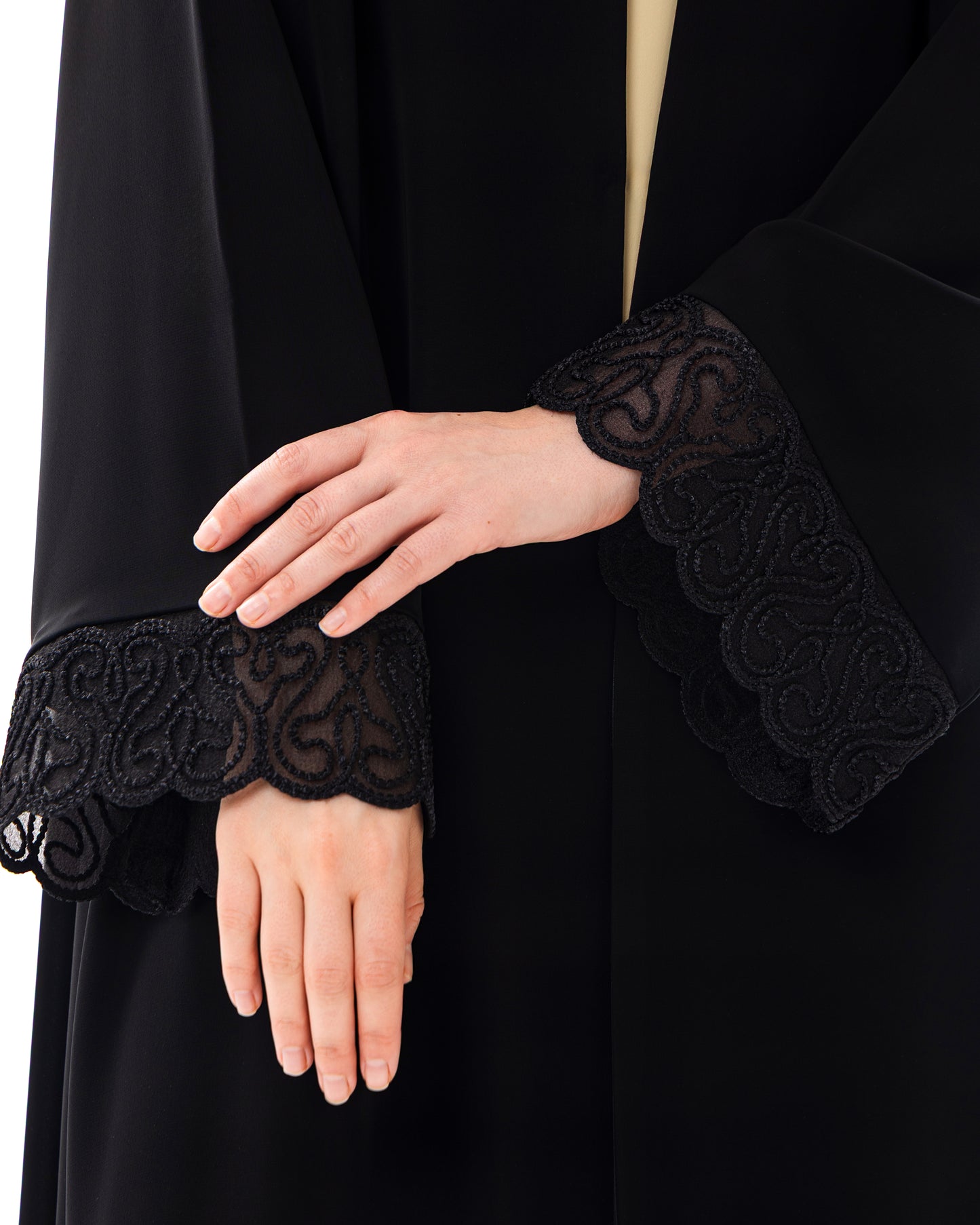 Abaya with Work on Sleeves