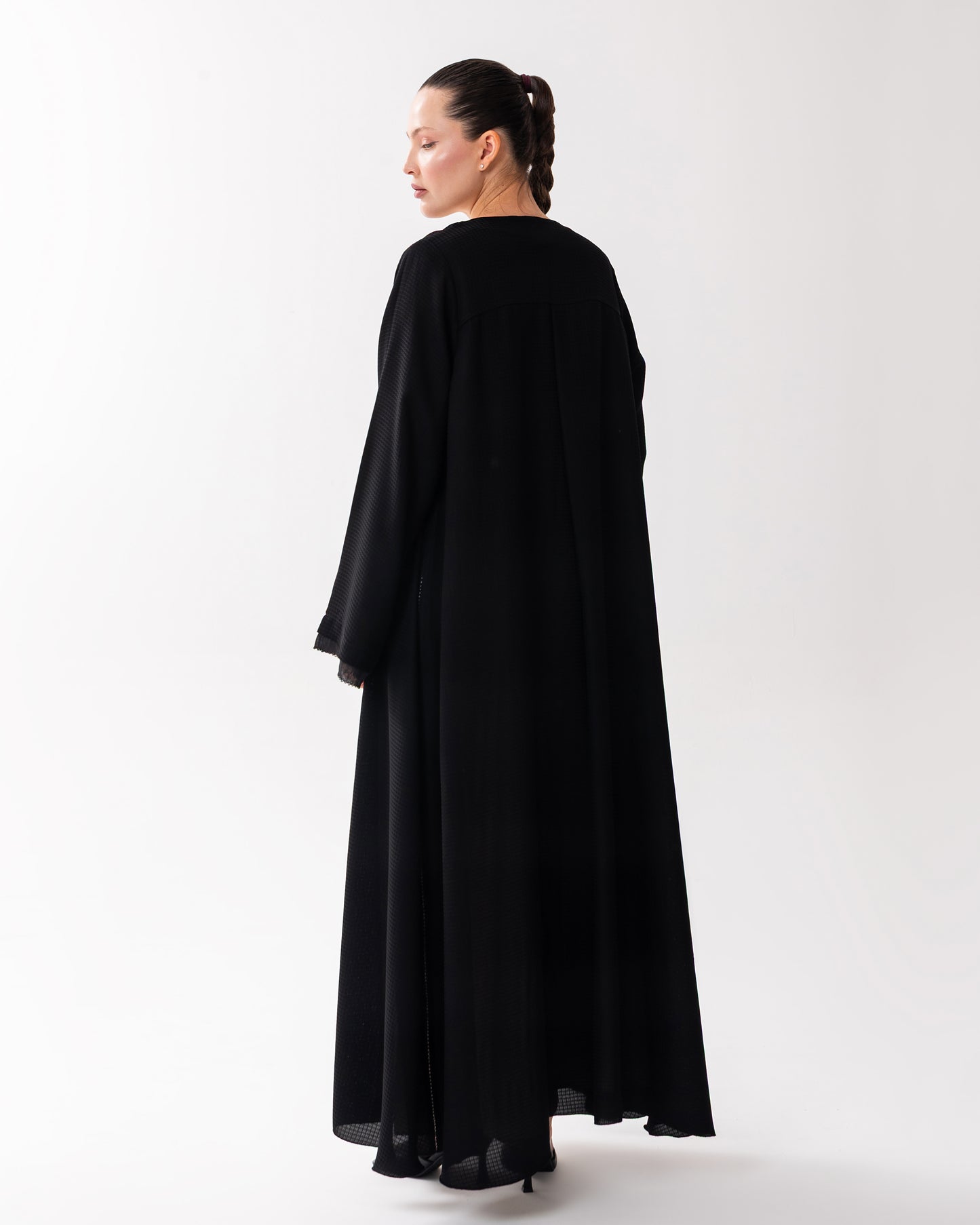 Abaya with Lace & Embroidery